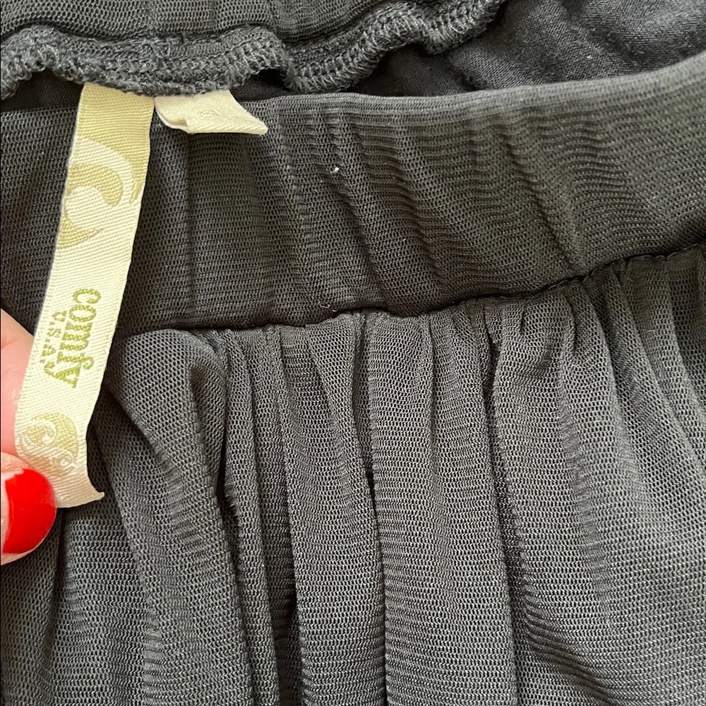 Comfy USA Elastic Waist Sz Small Skirt Sheer Overlay Whimsygoth